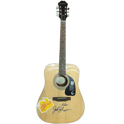 Jack Johnson Autographed Acoustic Guitar on body - JSA