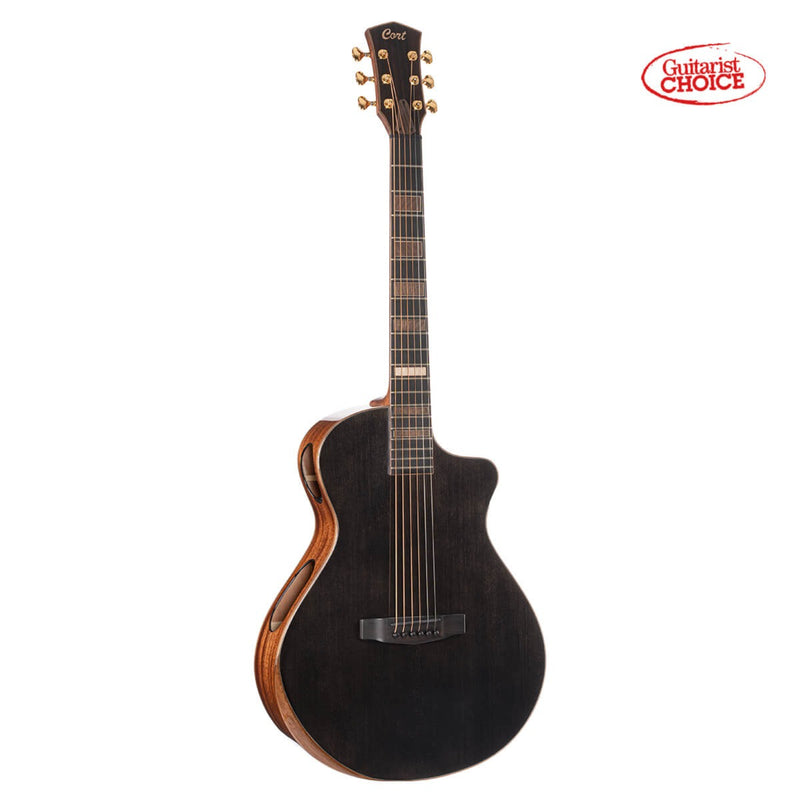 Cort MODERN BLACK Acoustic/Electric Guitar- Trans Black