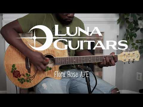 Luna Guitars FLORA ROSE A/E - Gloss Natural
